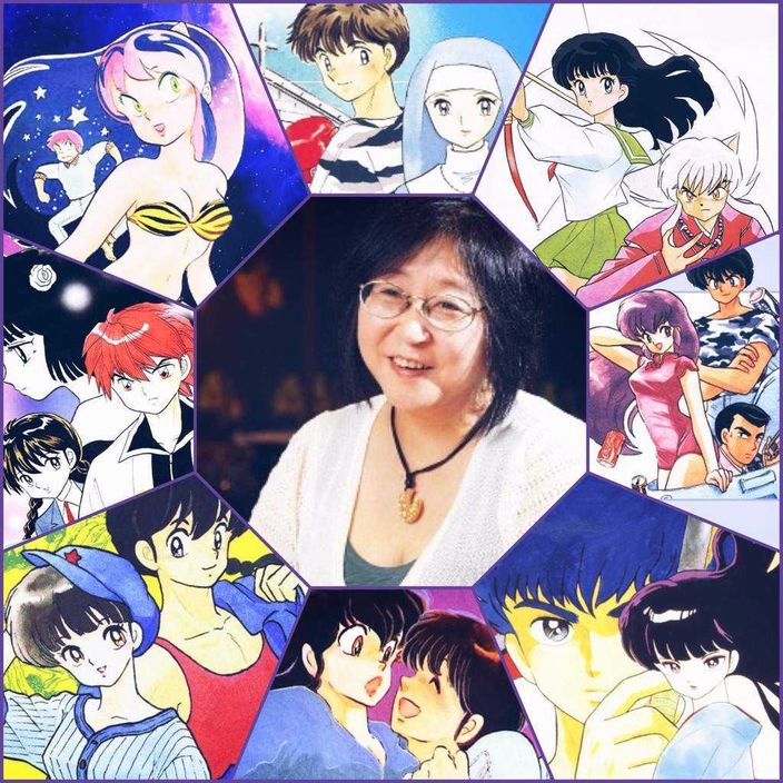 rumiko takahashi circondata dai suoi manga.jpg rumiko takahashi circondata dai suoi manga.jpg